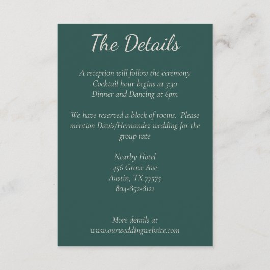 Donkergroene, Bourgogne & Blush Boho - Kaart met d (Voorkant)