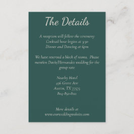 Donkergroene, Bourgogne & Blush Boho - Kaart met d