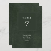 Donkergroene bruiloft eenvoudig elegant klassiek (Voorkant / Achterkant)