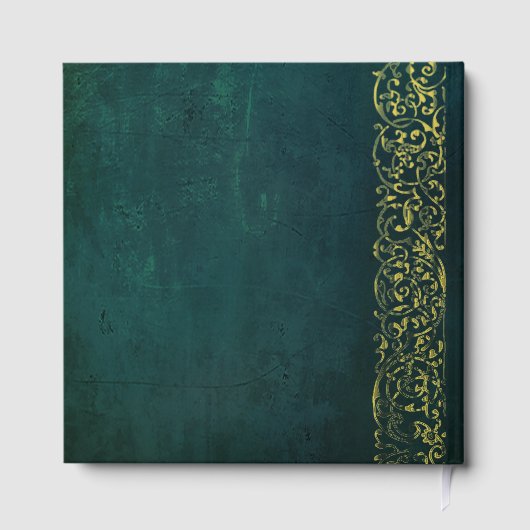  donkergroene bruiloft gastenboek (Achterkant)