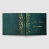  donkergroene bruiloft gastenboek (Volledig)