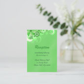 Donkergroene bruiloft Receptie Behuizing Kaarten (Staand voorkant)