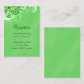 Donkergroene bruiloft Receptie Behuizing Kaarten (Voorkant / Achterkant)