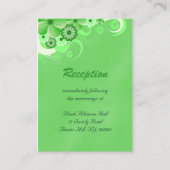 Donkergroene bruiloft Receptie Behuizing Kaarten (Voorkant)
