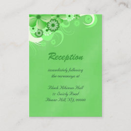 Donkergroene bruiloft Receptie Behuizing Kaarten