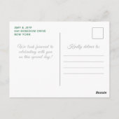 Donkergroene Brunette Hair Princess Sweet Sixteen Briefkaart (Achterkant)