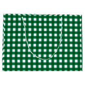 Donkergroene buffel Check geruite kerst Groot Cadeauzakje (Achterkant)