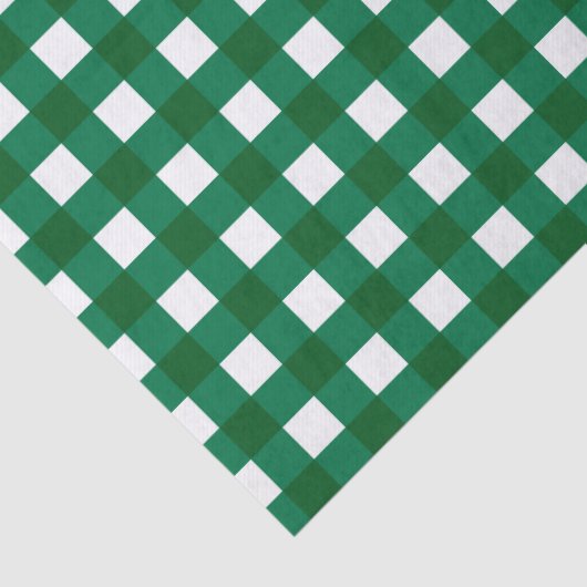 Donkergroene buffel Check geruite kerst Tissuepapier (Detail)