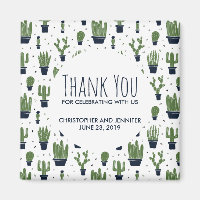 Donkergroene cactus Pattern Rustic Wedding