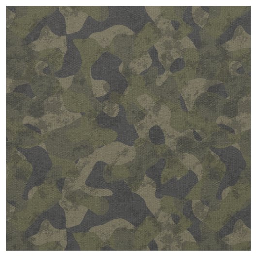 Donkergroene Camouflage Abstract Stof (Close Up)