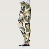 Donkergroene camouflage leggings (Links)