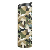 Donkergroene camouflage thermosbeker (Gedraaid links)