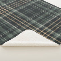 Donkergroene Crème Plaid