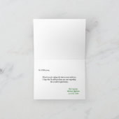Donkergroene "dank u voor het gespreks" Kaart (Binnen)