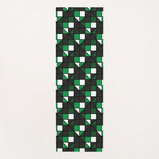 donkergroene diagonaal yogamat (Voorkant)