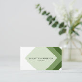 Donkergroene diamanten Eenvoudig Modern Visitekaartje (Staand voorkant)