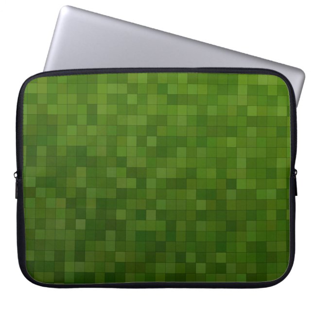 Donkergroene donkergroene achtergrond laptop sleeve (Voorkant)