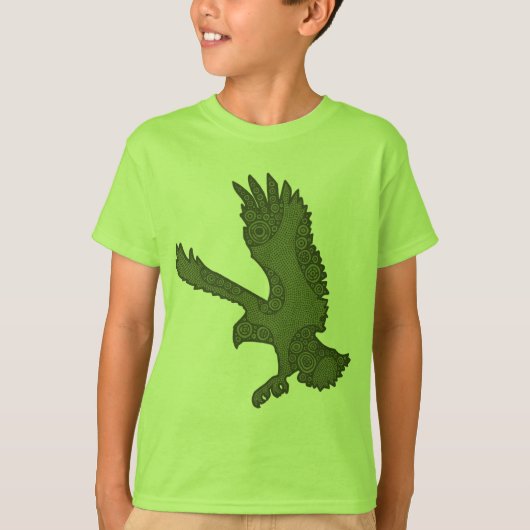 Donkergroene Eagle Shirt (Voorkant)
