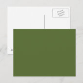 Donkergroene effen achtergrond briefkaart (Voorkant / Achterkant)