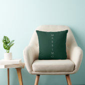Donkergroene effen elegante casual eigen naam kussen (Stoel)