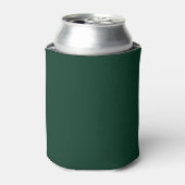 Donkergroene effen kleur blikjeskoeler (Blikje Voorkant)