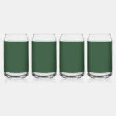 Donkergroene effen kleur blikvorm glas (Achterkant)