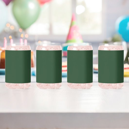 Donkergroene effen kleur blikvorm glas (Insitu (Verjaardag))