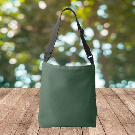Donkergroene effen kleur crossbody tas