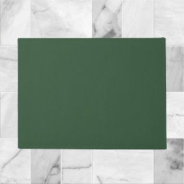 Donkergroene effen kleur deurmat