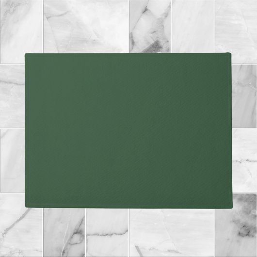 Donkergroene effen kleur deurmat