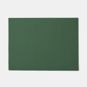 Donkergroene effen kleur deurmat (Voorkant)