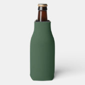 Donkergroene effen kleur flesjeskoeler (Fles Voorkant)