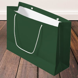 Donkergroene effen kleur groot cadeauzakje