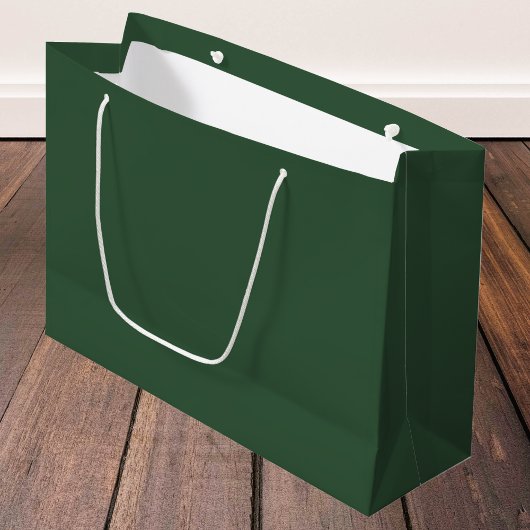 Donkergroene effen kleur groot cadeauzakje