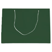 Donkergroene effen kleur groot cadeauzakje (Voorkant)