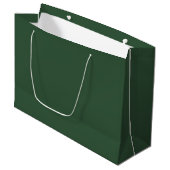 Donkergroene effen kleur groot cadeauzakje (Voorkant Gekanteld)