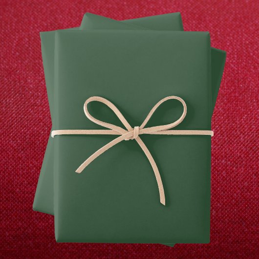 Donkergroene effen kleur inpakpapier vel