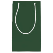Donkergroene effen kleur klein cadeauzakje (Voorkant)