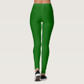 Donkergroene effen kleur leggings (Achterkant)
