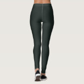 Donkergroene effen kleur leggings (Achterkant)