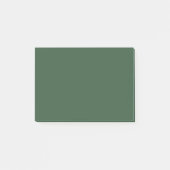 Donkergroene effen kleur post-it® notes (Voorkant)