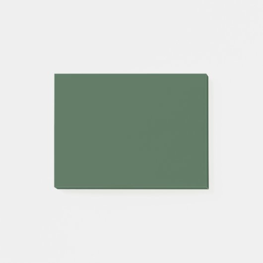 Donkergroene effen kleur post-it® notes (Voorkant)