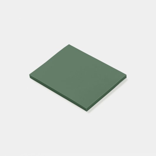 Donkergroene effen kleur post-it® notes (Schuin)