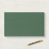 Donkergroene effen kleur post-it® notes (Op bureau)