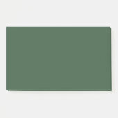 Donkergroene effen kleur post-it® notes (Voorkant)