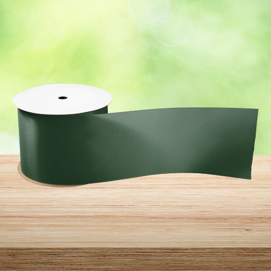 Donkergroene effen kleur satijnen lint