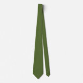 Donkergroene effen kleur stropdas (Voorkant)