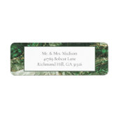 Donkergroene Emerald Edelsteen Retour Adreslabels Etiket (Voorkant)