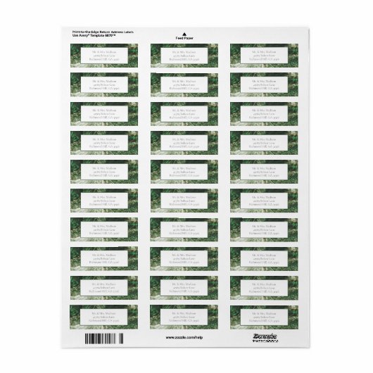 Donkergroene Emerald Edelsteen Retour Adreslabels Etiket (Full Sheet)