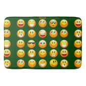 Donkergroene emoji badmat badmat (Voorkant)